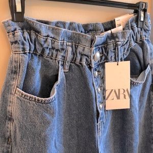Zara High-Waisted Paperbag Jeans
